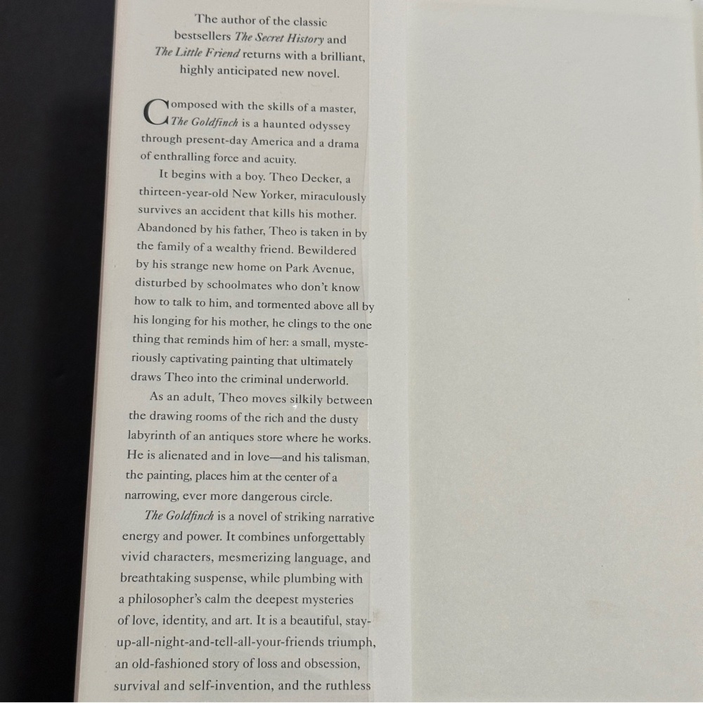 The Goldfinch by Donna Tartt | Literary Fiction | Hardcover Book - Picture 7 of 9